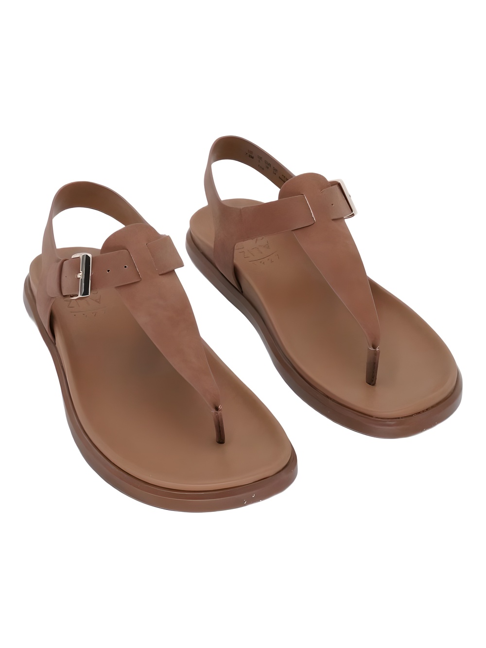 Naturalizer Fab Thong Sandals Walnut Brown Faux Leather Size 7.5M